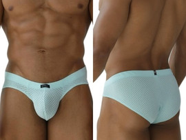 Men’s Microfiber Mesh Briefs – Sleek Bold Sculpting Sexy Underwear (Seawater) by Xtremen