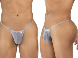 Men’s G-String – Sleek Bold Sculpting Sexy Underwear (Gray Mesh) by CandyMan