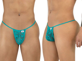 Men’s G-String – Sleek Bold Sculpting Sexy Underwear (Jade Lace) by CandyMan