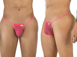 Men’s G-String – Sleek Bold Sculpting Sexy Underwear (Pink Mesh) by CandyMan