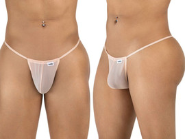 Men’s G-String – Sleek Bold Sculpting Sexy Underwear (Tangerine Mesh) by CandyMan