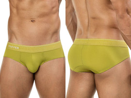 Men’s Atenea Briefs – Sleek Bold Sculpting Sexy Underwear (Green) by Clever