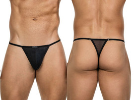 Men's Eos Thong – Sheer Mesh Thong Underwear (Black) by Clever