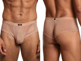 Men's Microfiber Mesh Trunks – Breathable Low-Rise Mesh Underwear (Brown) by Xtremen