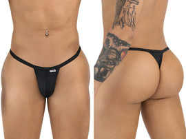 Men's String Thong – Low Rise Sexy Pouch Underwear (Black) by CandyMan