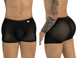 Men's Fishnet Boxer Briefs – Sheer Mesh Sexy Underwear (Black) by CandyMan