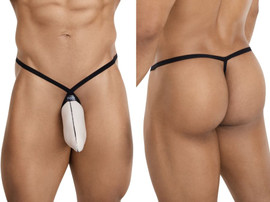 Men's G-String – Minimalist Contoured Pouch Underwear (Beige) by Pikante
