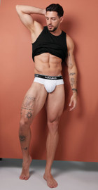 Men's White Cotton Blend Briefs – Soft Supportive Everyday Underwear by HAWAI