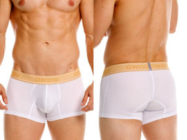 Men’s Amber Trunks – Soft Comfortable Everyday Underwear (00-White) by Unico