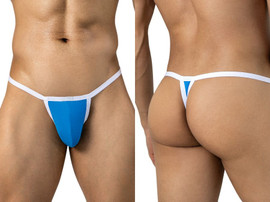 Men's Boreas Thong – Minimal Pouch G-String (Turquoise) by Clever