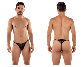 99421 CandyMan Men's Lace G-String Thong Color Black