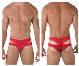 99487 CandyMan Men's Lace Double Bikini Color Red