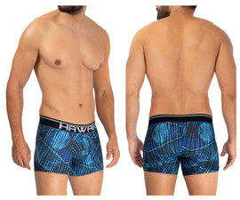 42173 Hawai Men's Printed Microfiber Trunks Color Royal Blue