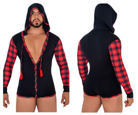 99575 CandyMan Men's Hooded Onesie Color Black