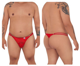 99421X CandyMan Men's Lace G-String Thong Color Red