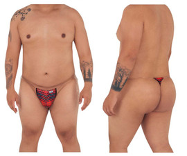 99571X CandyMan Men's Invisible Micro G-String Color Red Plaid