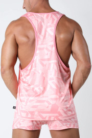 Timoteo Active Sport Racer-Back Tank Top Color Pink