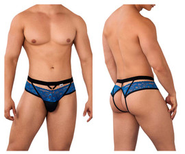 99627 CandyMan Men's Lace Jockstrap Color Blue