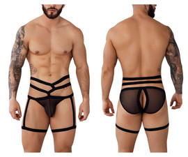 0999 Pikante Men's Accra Garter Briefs Color Black