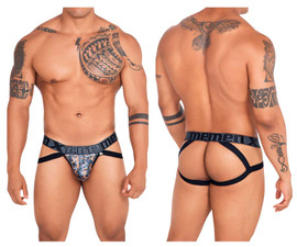 91130 Xtremen Men's Printed Jockstrap Color Orange