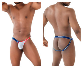 2308 PPU Men's One-Side Mesh Jockstrap Color Blue