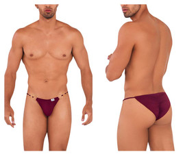 99710 CandyMan Men's Holes-in-One Bikini Color Burgundy