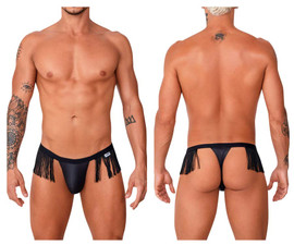 99754 CandyMan Men's Fringe Thong Color Black