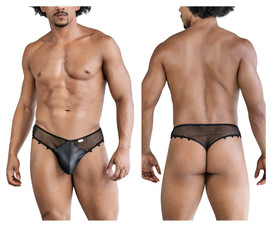99860 CandyMan Men's Fishnet Thong Color Black