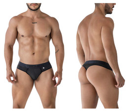 91211B Xtremen Men's Microfiber Thongs Color Black