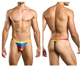 XSJ03 Justin+Simon Men's Classic Thong Color Pride Flag