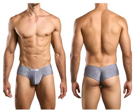 XSJ22 Justin+Simon Men's Cheek Briefs Color Lurex Gray
