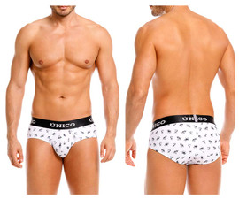 25040101130 Unico Men's Frenchies Briefs Color 00-White