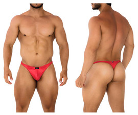 91203 Xtremen Men's Microfiber Thong Color Cherry