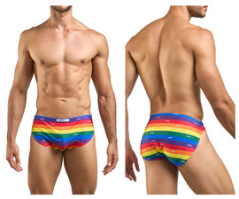XSJ09 Justin+Simon Men's Running Shorts Color Pride Flag