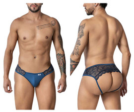 99312 CandyMan Men's Lace Jockstrap Color Navy