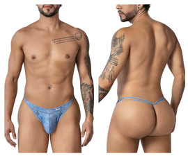 99899 CandyMan Men's Cowboy Thong Color Denim Blue