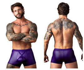 152-302 MalePower Men's Eggplant Crossover Short Color Plum