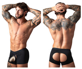 Men’s Open Ended Moonshine Short – Bold Sexy Underwear (Black) by MalePower