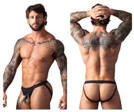 Men’s Open Ended Jock – Stylish Comfortable Underwear (Black) by MalePower