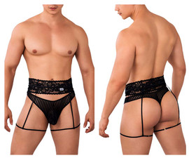 99648 CandyMan Men's Garter Thong Color Black
