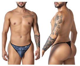 99875 CandyMan Men's Egyptian Thong Color Gray-Black