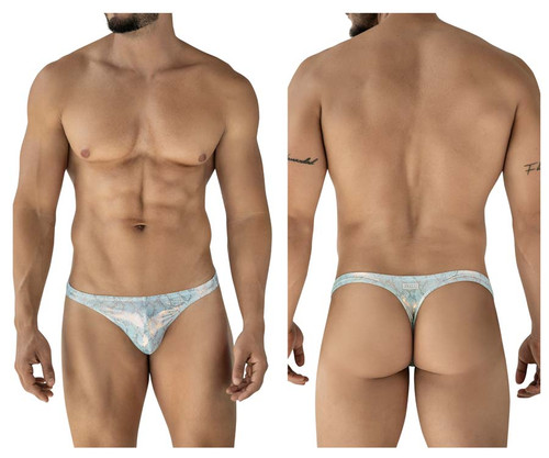 2063 Clever Men's Diamond Thong Color Blue