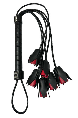 99967 CandyMan Rosebud Flogger Color Black