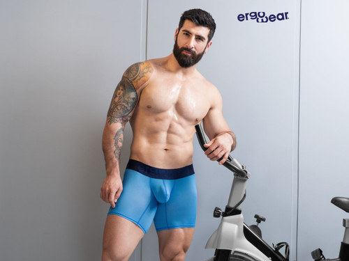 Men’s MAX BOLD SE Boxer Briefs – Sleek Bold Supportive Sexy Underwear (River Blue) by ErgoWear