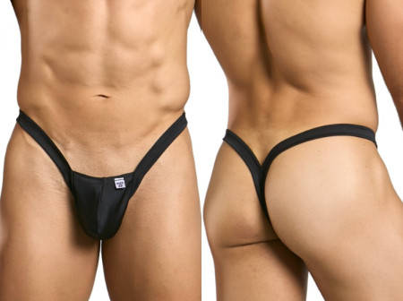 Men’s Y Buns Thongs – Sleek Bold Sculpting Sexy Underwear (Black) by MaleBasics