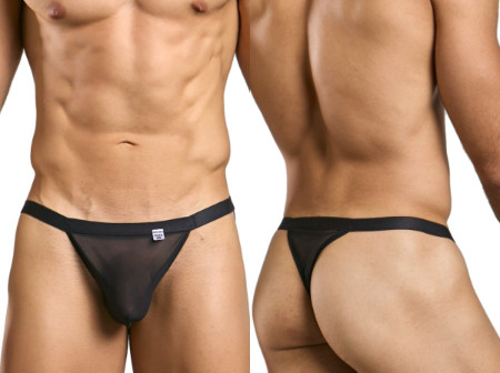 Men’s Y Sexy Thongs – Sleek Bold Sculpting Sexy Underwear (Black Mesh) by MaleBasics