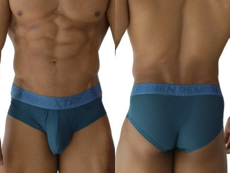 Men’s Microfiber Mesh Briefs – Sleek Bold Sculpting Sexy Underwear (Petrol) by Xtremen