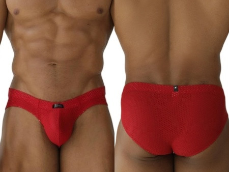 Men’s Microfiber Mesh Briefs – Sleek Bold Sculpting Sexy Underwear (Red) by Xtremen
