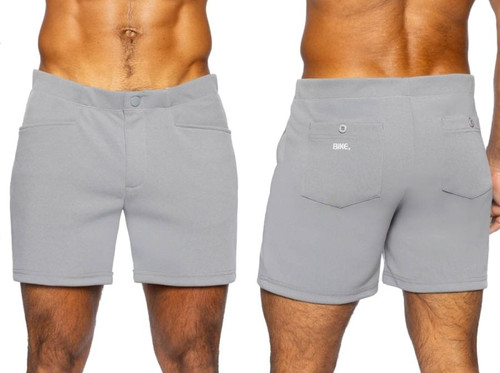 Men’s Coaches Short – Classic Athletic Performance Shorts 5" Inseam (Gray) by BIKE Athletic