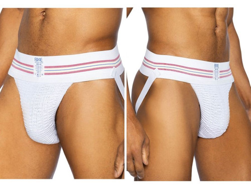 Men's Original Number 10 Jockstrap – Vintage Athletic Support Underwear (White) by BIKE Athletic